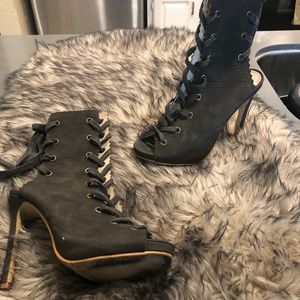 Black Lace Up Boots
